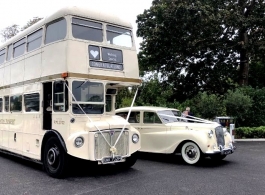 Classic double deck bus for weddings in London